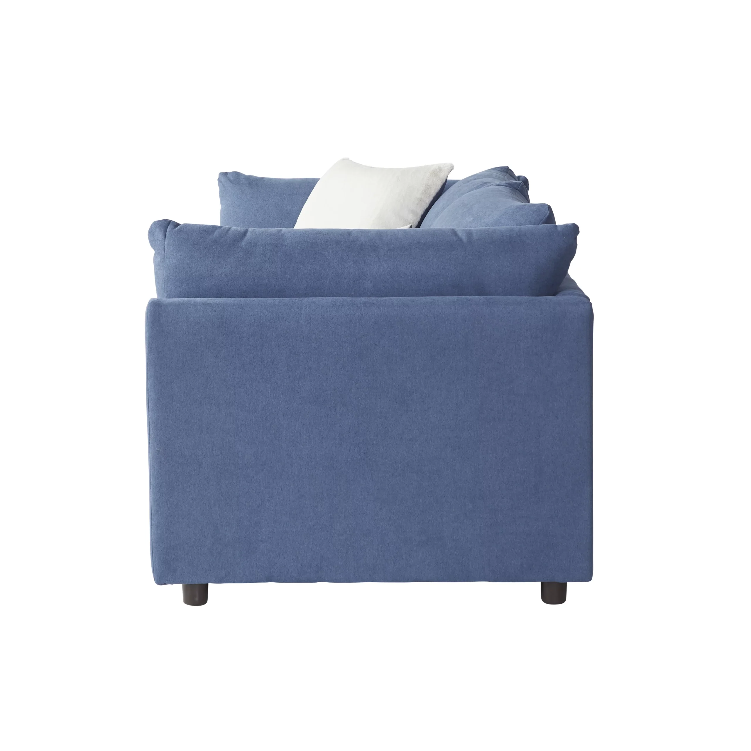 Roundhill Furniture Enda Pillow Back Fabric Sofa, Image Navy - Image 3