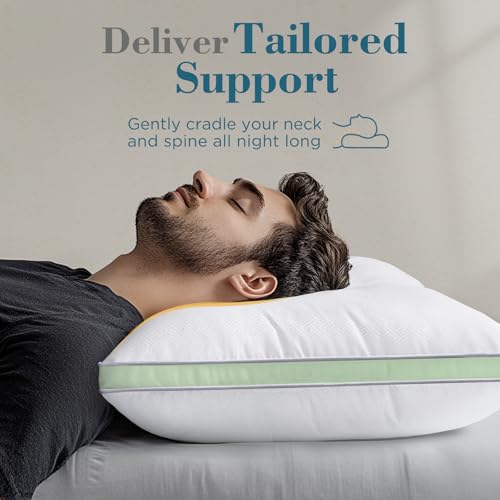 viewstar Bed Pillows King Size Set of 2, Hotel Quality, Down Alternative Big Pillow for Back, Stomach or Side Sleepers, Firm - Image 127