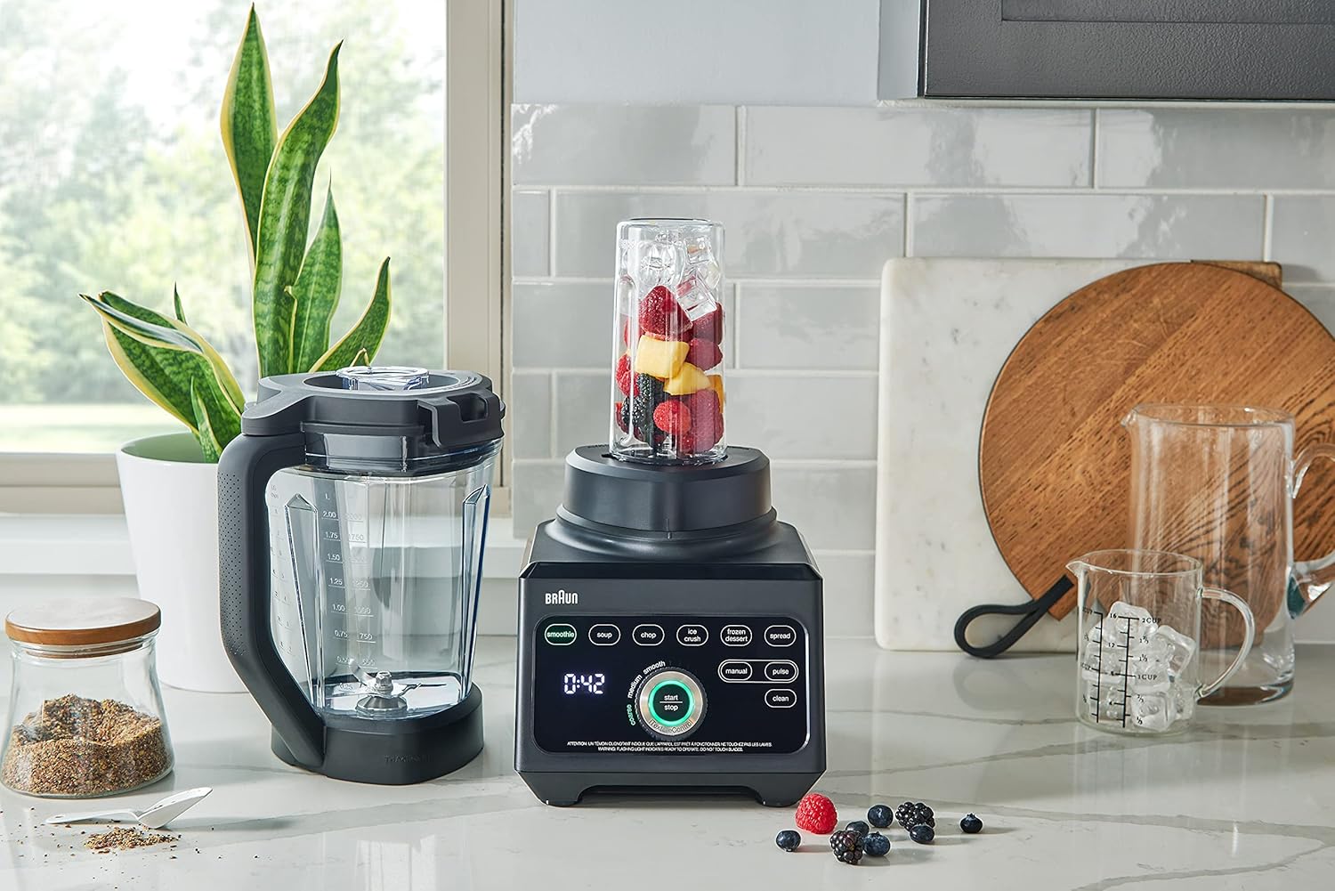Braun JB9041BK TriForce Power Blender with Smoothie2Go, Black - Image 6
