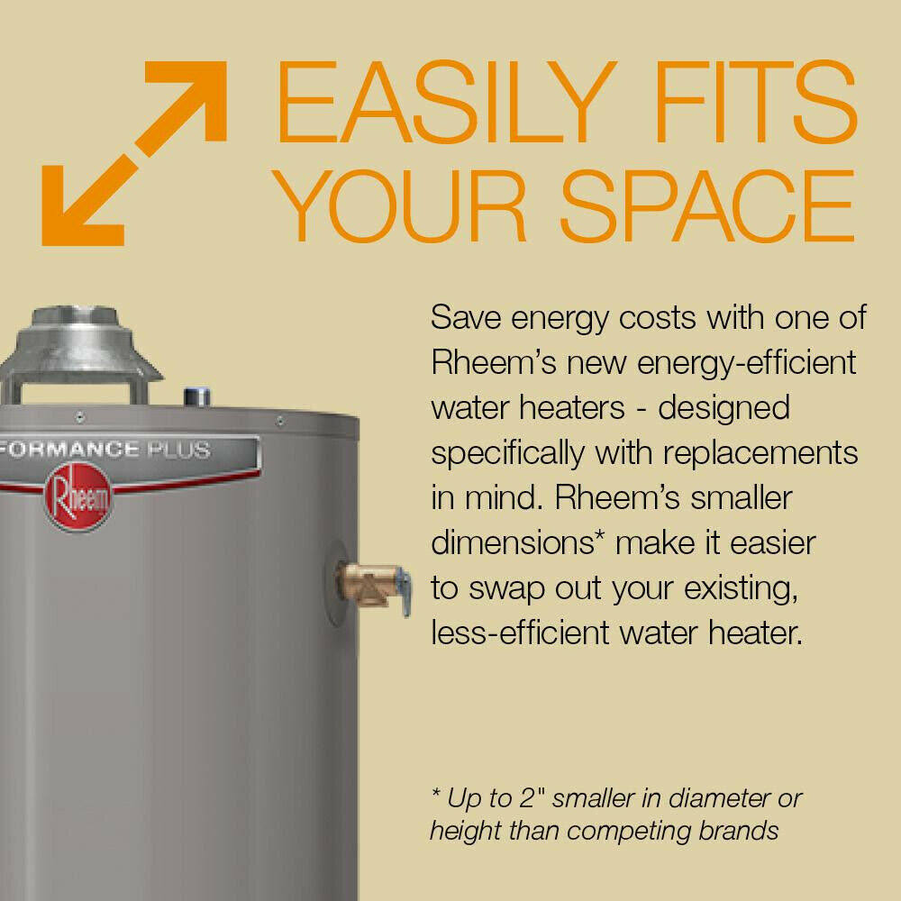 Rheem Performance Plus 50 gal. Tall 9 Year 5500/5500-Watt Elements Electric LED - Image 4