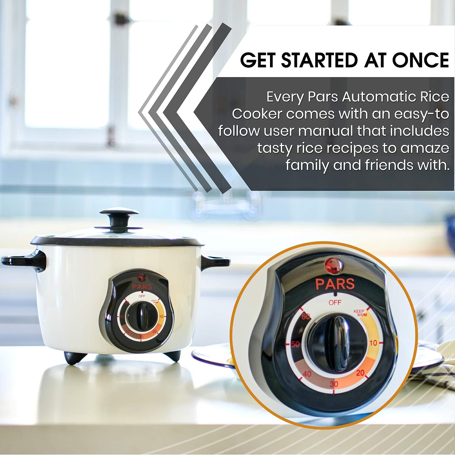 Pars Automatic Persian Rice Cooker – Tahdig Rice Maker Perfect Rice Crust, 10 Cup - Image 16